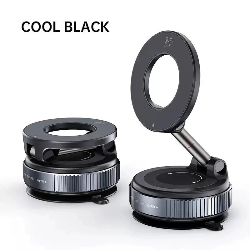 Magnetic Car Phone Holder Vacuum Suction MagSafe Mount 360° Rotation Dashboard for iPhone 17 16 15 14 13 12 GPS Navigation