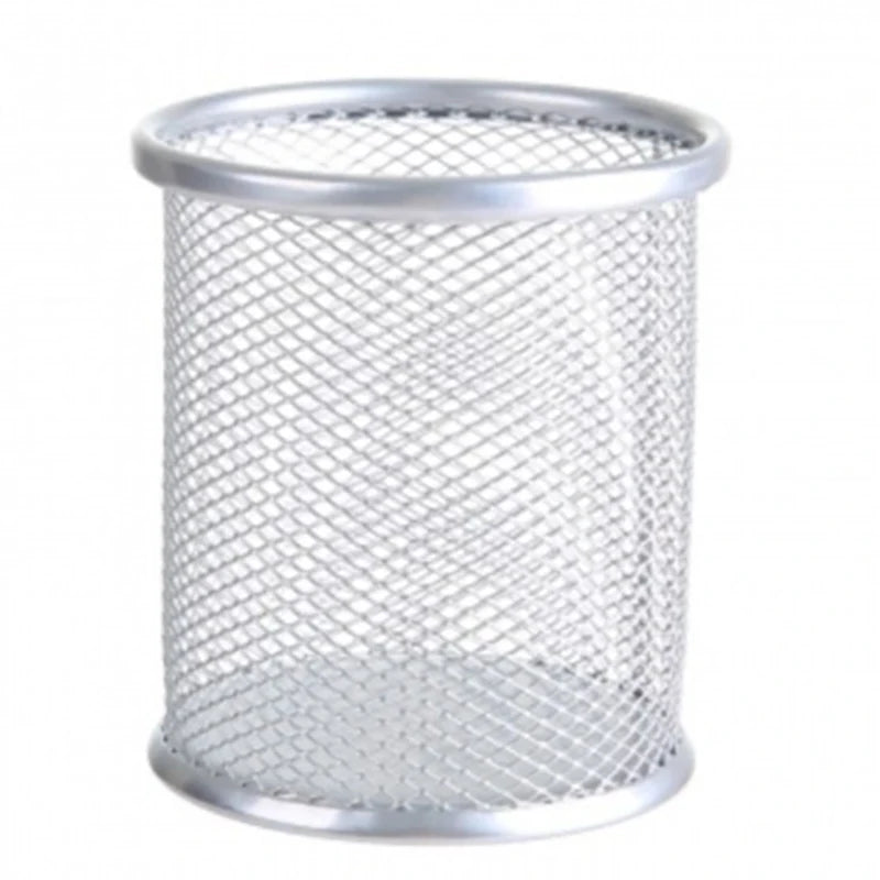 Multifunction Round/Square Mesh Pen Pot Multicolor Pen Holder Desk Tidy Stationery Organiser Pencil Storage Stationery Organiser