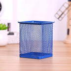 Multifunction Round/Square Mesh Pen Pot Multicolor Pen Holder Desk Tidy Stationery Organiser Pencil Storage Stationery Organiser