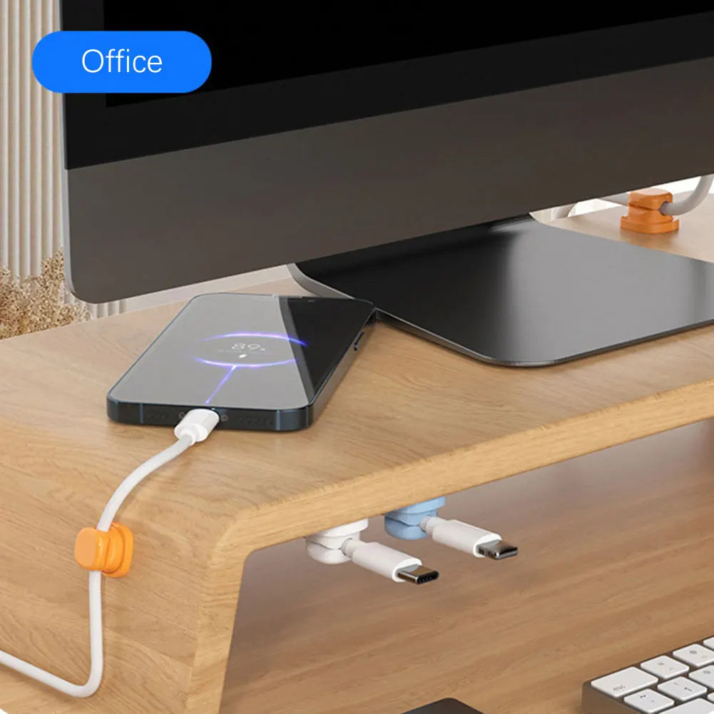 3 Pack Cord Organiser Holder Adjustable Cord Holder For Under Desk Cable Management For Desktop Nightstand Office Living Room