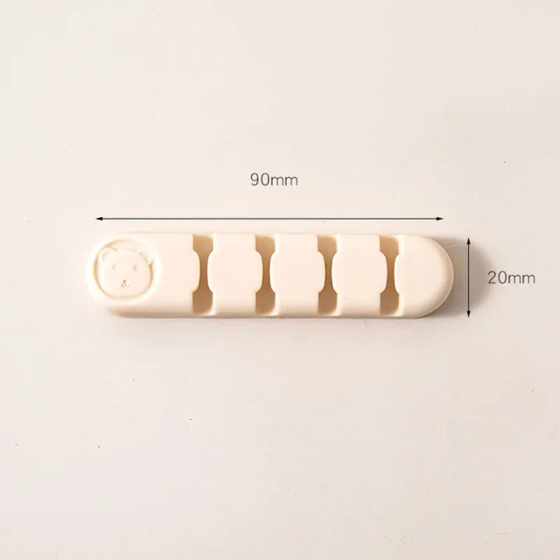 Silicone Desktop Cable Organiser Fixer Data Cable Organizer Fixed Headphone Cable Clip Wire Organizer Gods of Cable Management