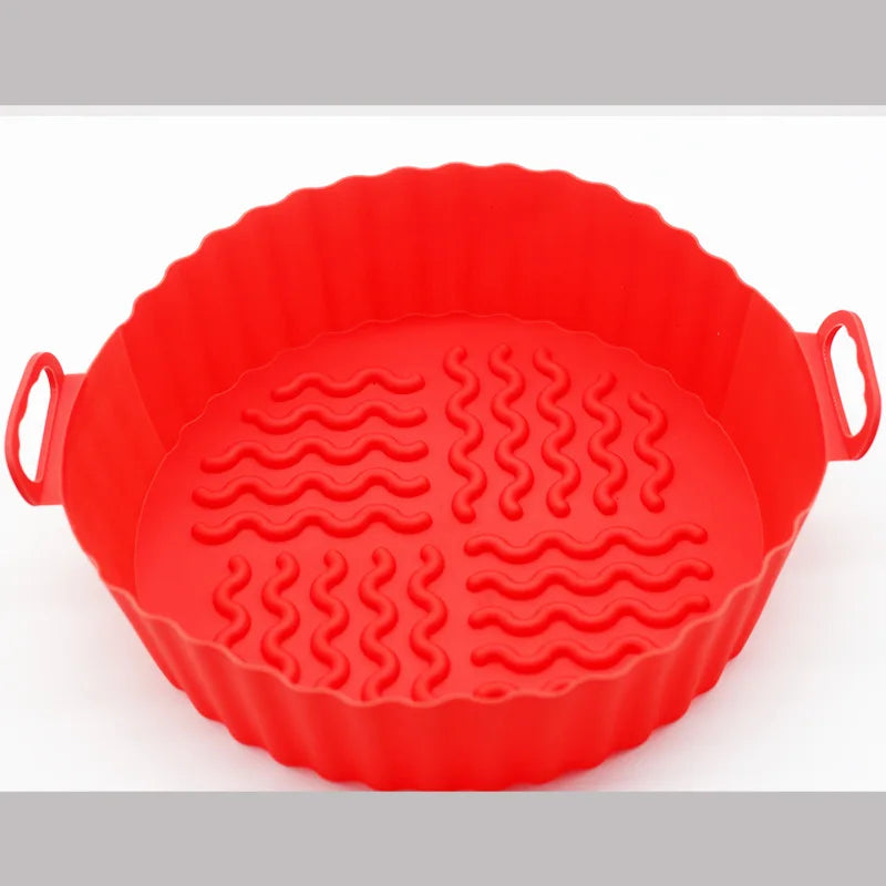 Kitchen Gadgets Round Air Fryer Silicone Liner 6.8 Inch for 5 To 8 Quarts Non stick Reusable Easy To Clean Kitchen Accessories