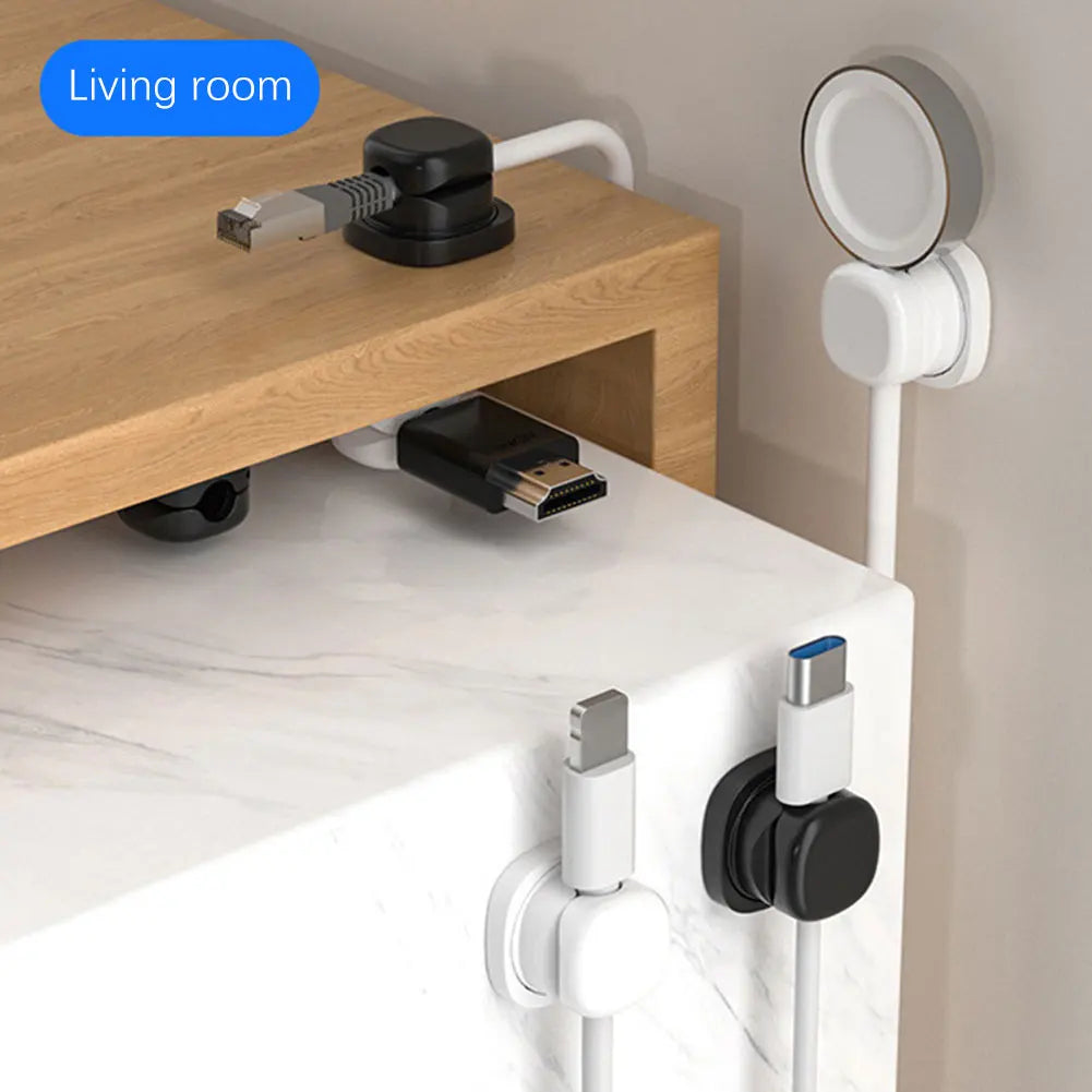 3 Pack Cord Organiser Holder Adjustable Cord Holder For Under Desk Cable Management For Desktop Nightstand Office Living Room