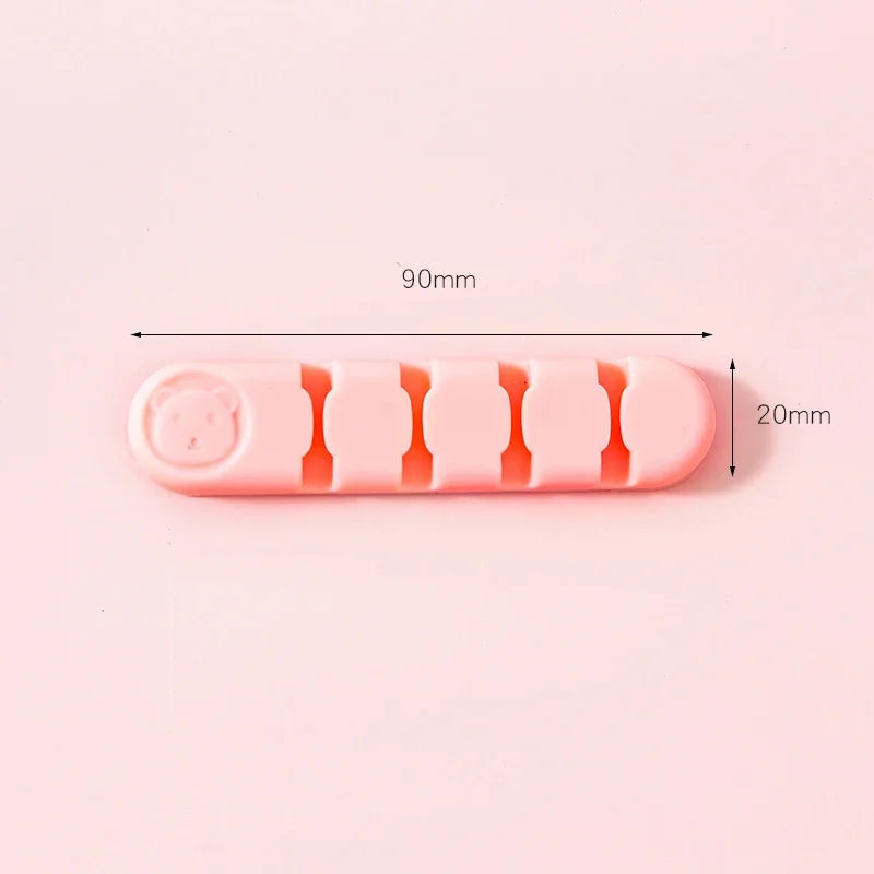 Silicone Desktop Cable Organiser Fixer Data Cable Organizer Fixed Headphone Cable Clip Wire Organizer Gods of Cable Management